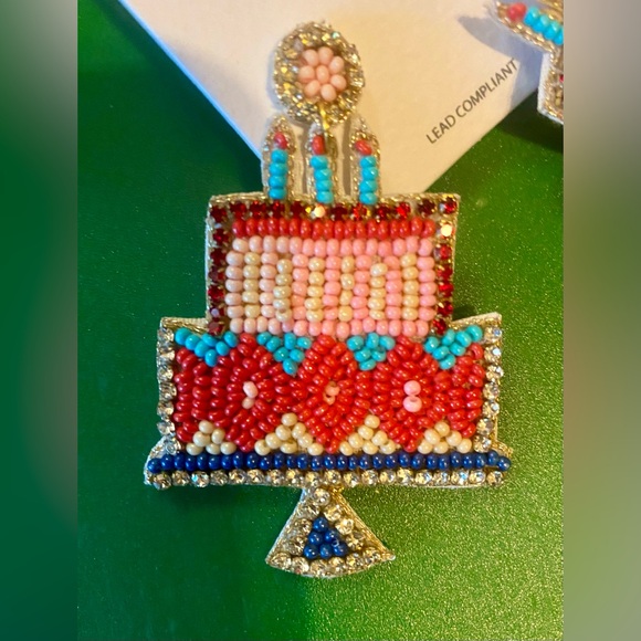 NEW Birthday cake earrings - Picture 5 of 5